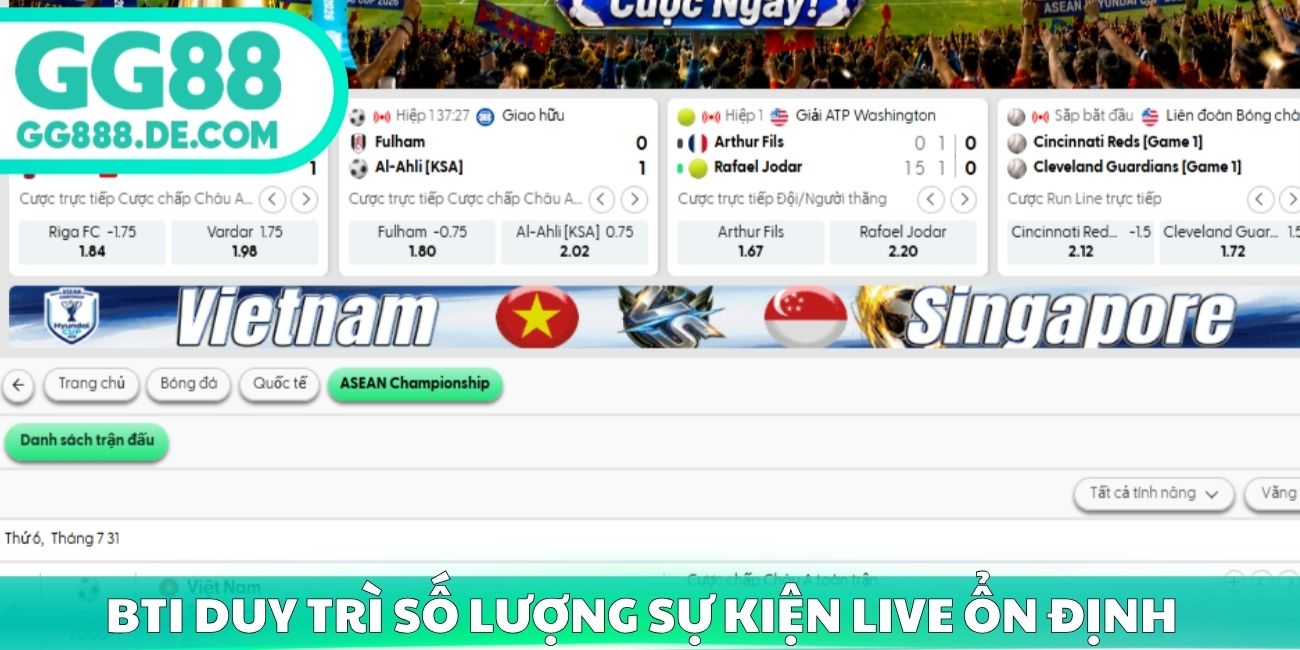 BTI duy trì số lượng sự kiện live ổn định