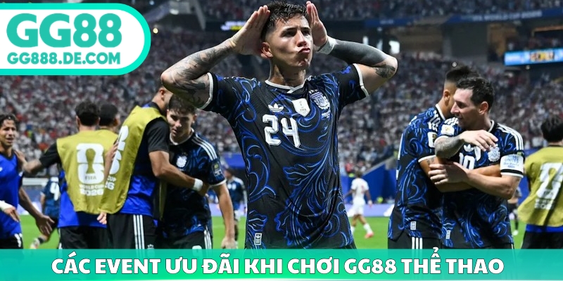 Các event ưu đãi khi chơi GG88 thể thao