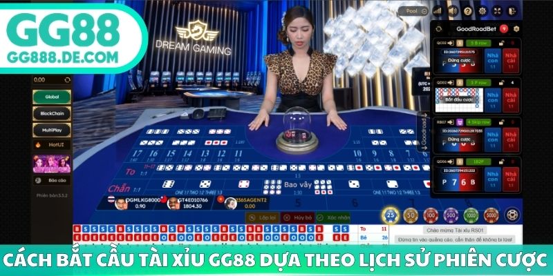 Cách bắt cầu tài xỉu GG88 dựa theo lịch sử phiên cược