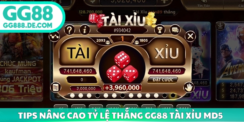 Tips nâng cao tỷ lệ thắng GG88 tài xỉu MD5