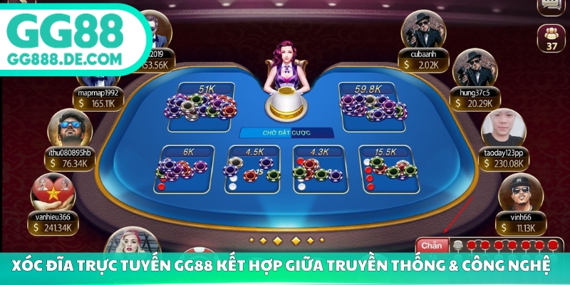 Xóc đĩa trực tuyến GG88 kết hợp giữa truyền thống & công nghệ