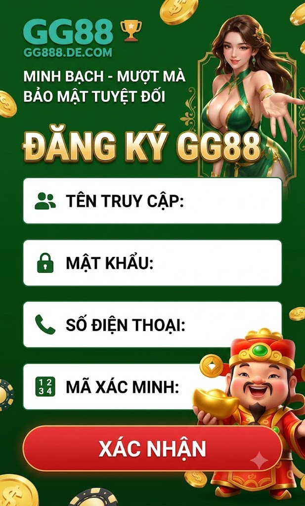 Đăng ký tài khoản GG88 nhanh chóng an toàn